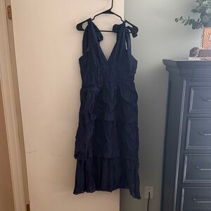 Lulu's Deep Blue Midi Dress
